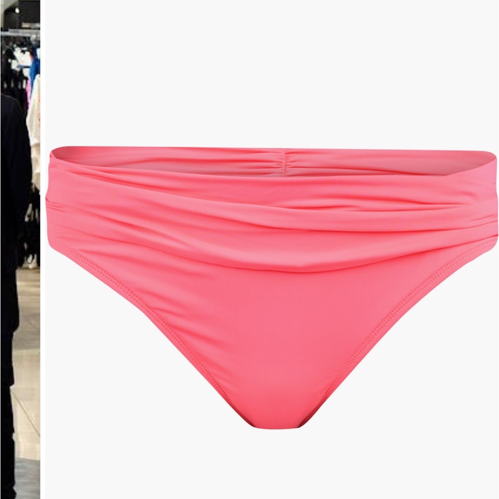 La Blanca Coral Pink Swim Bottom with Ruched Detail